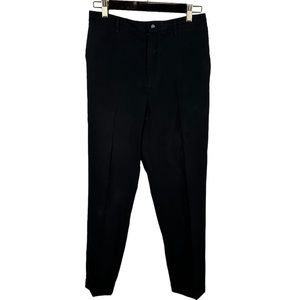 Zara Man Black Elasticized Waist Straight Pants